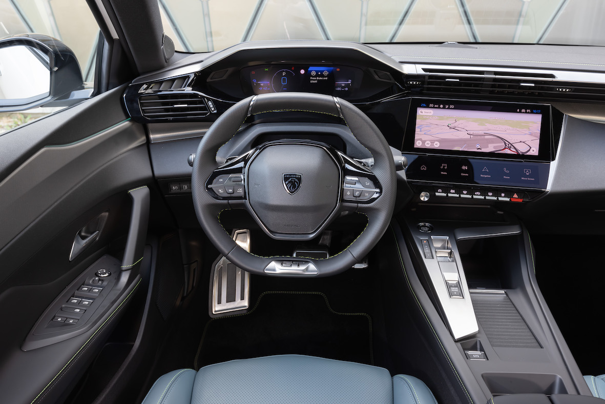 Peugeot 308, 2021, cabin and dashboard, left hand drive